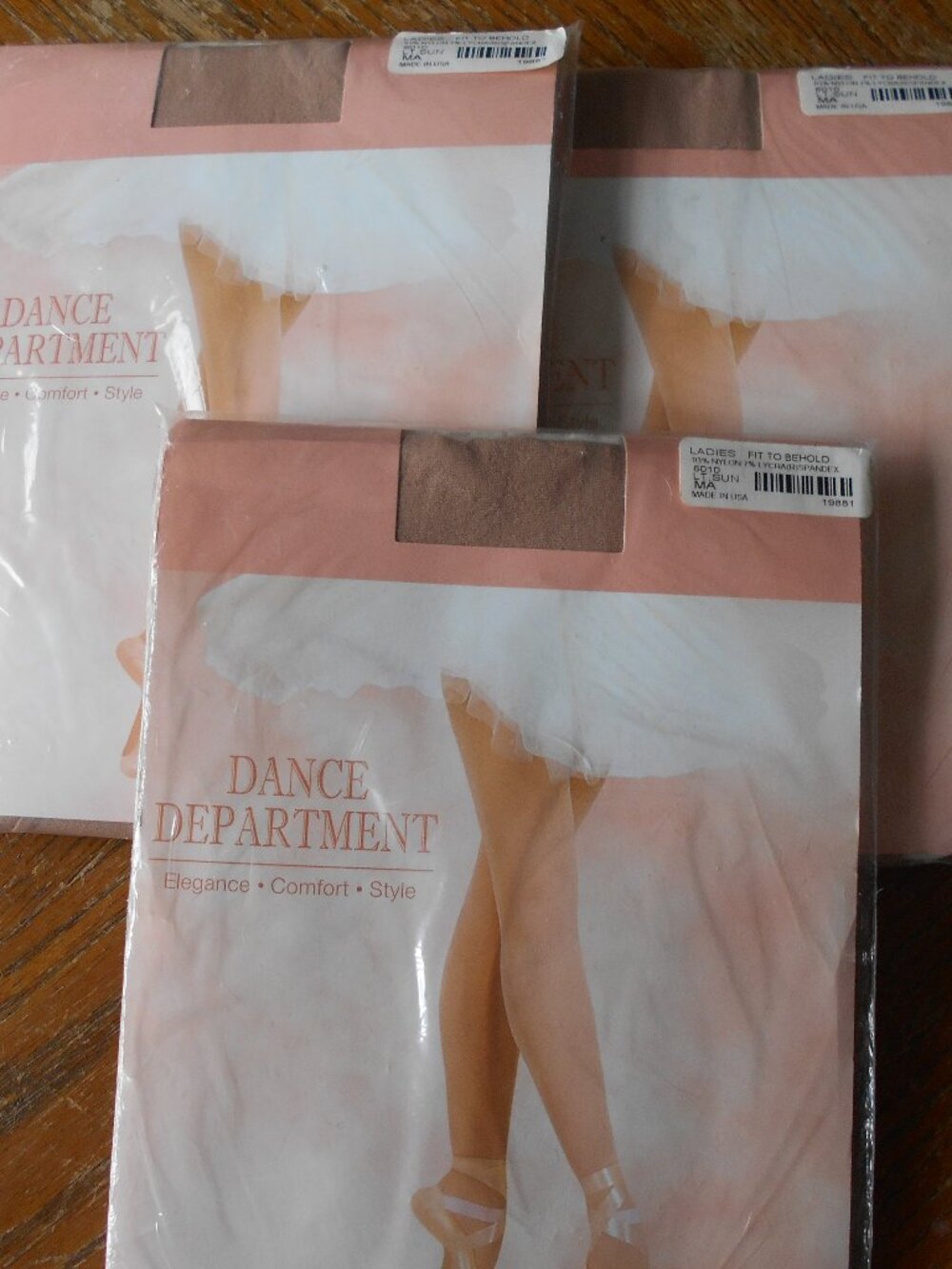 3 Pair Suntan Medium Adult Dance Tights- NWT
